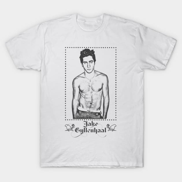 Jake Gyllenhaal //// Retro Fan Art Design T-Shirt by DankFutura